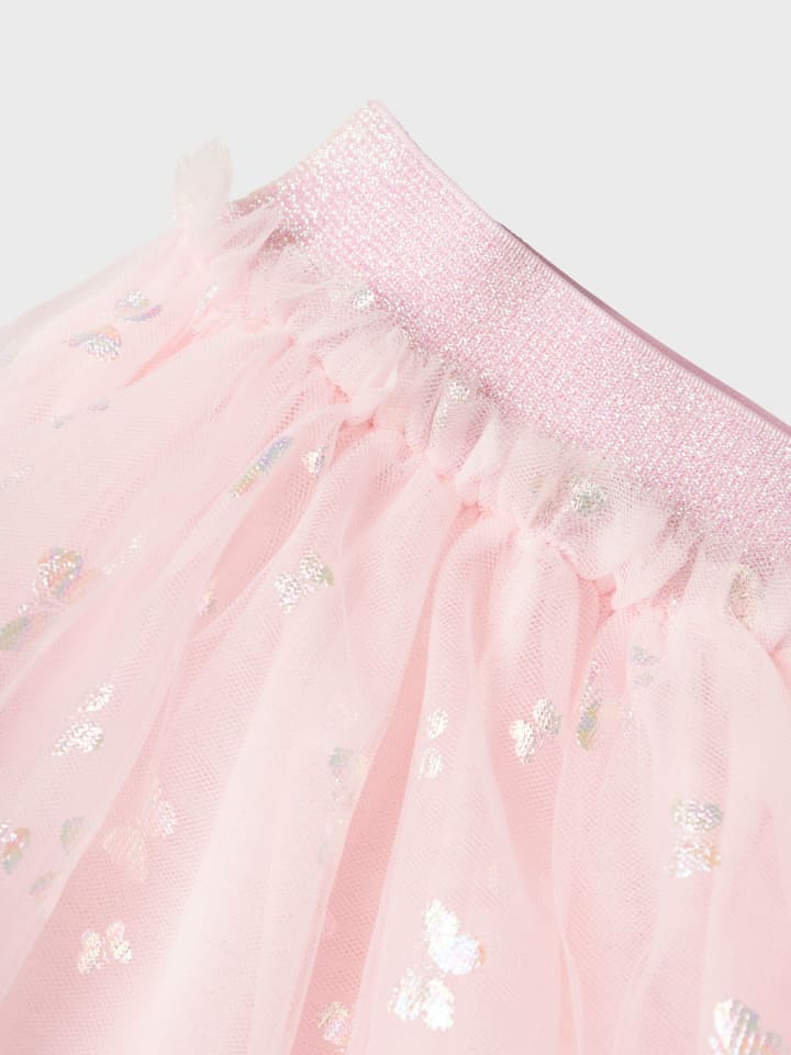 name it Glänzender Tüllrock mit elastischem Bund und Glitzer in Rosa günstig kaufen 92