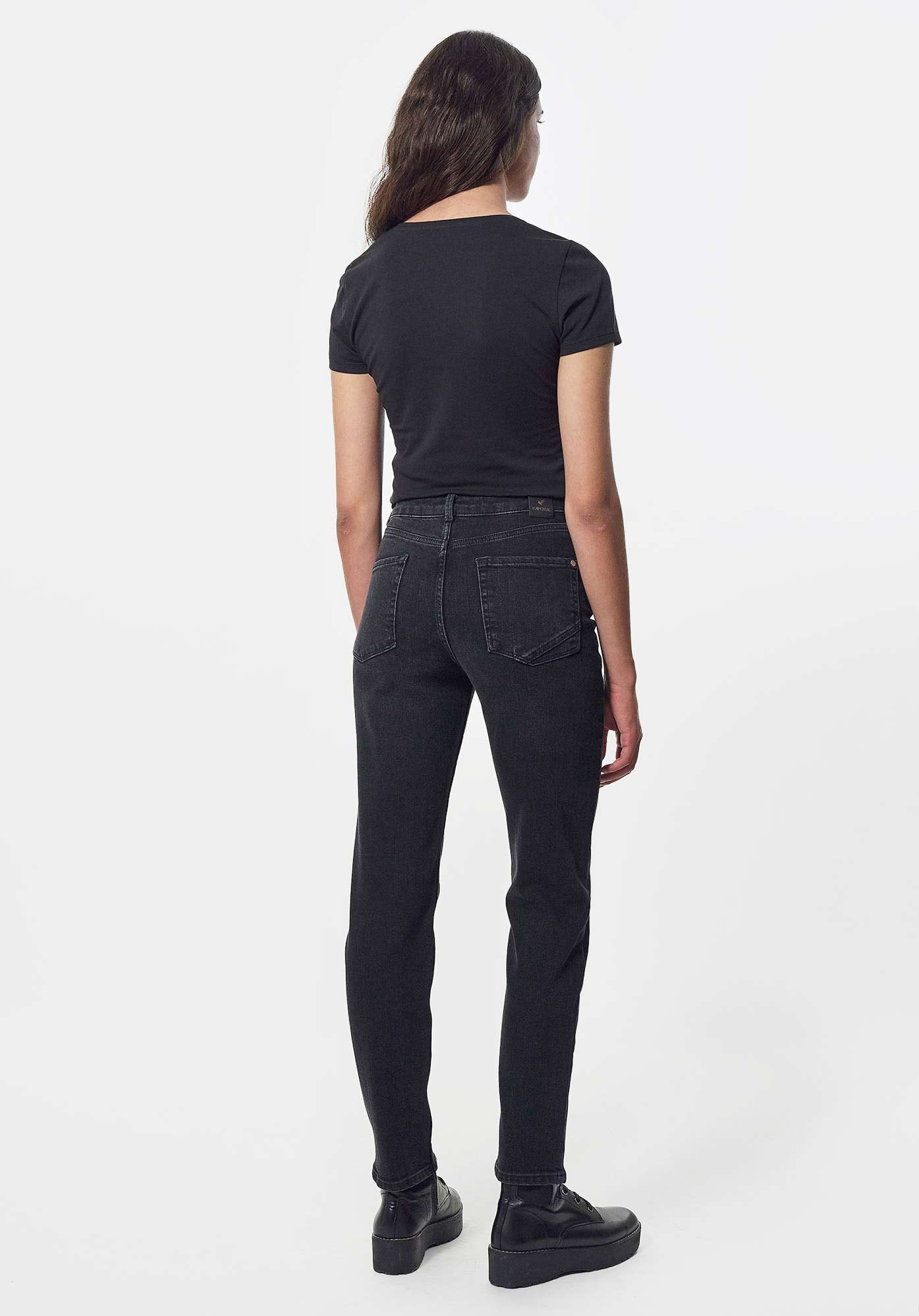 SLAN   Jean straight noir Femme