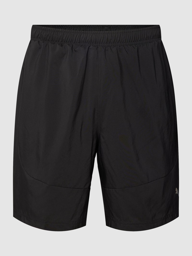 Shorts mit elastischem Bund in schwarz