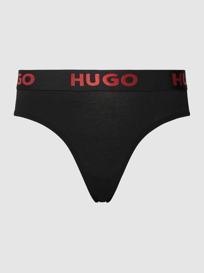 Slip mit Logo-Bund in schwarz