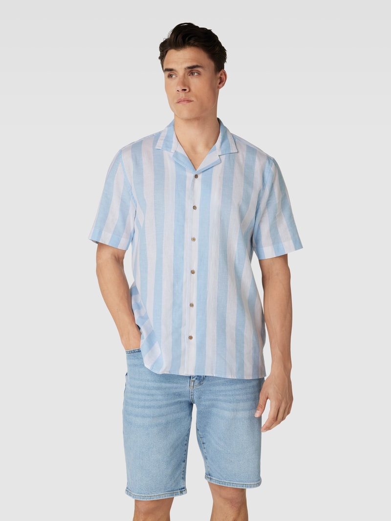 Freizeithemd mit Streifenmuster in bleu