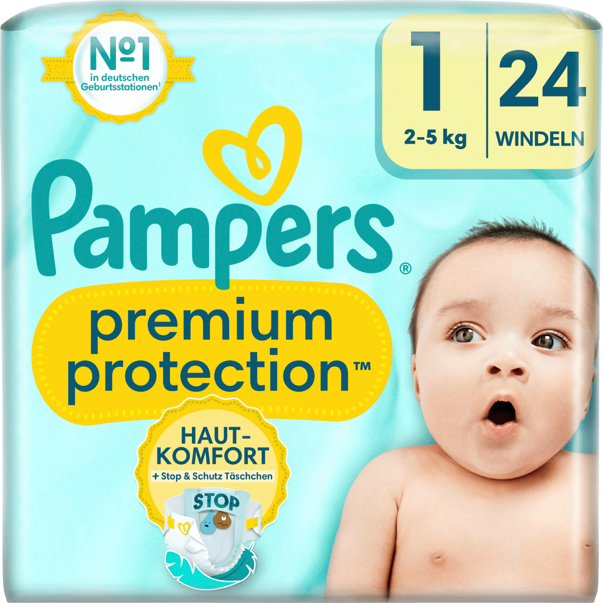 Windeln Premium Protection Gr. 1 Newborn (2-5 kg), 24 St