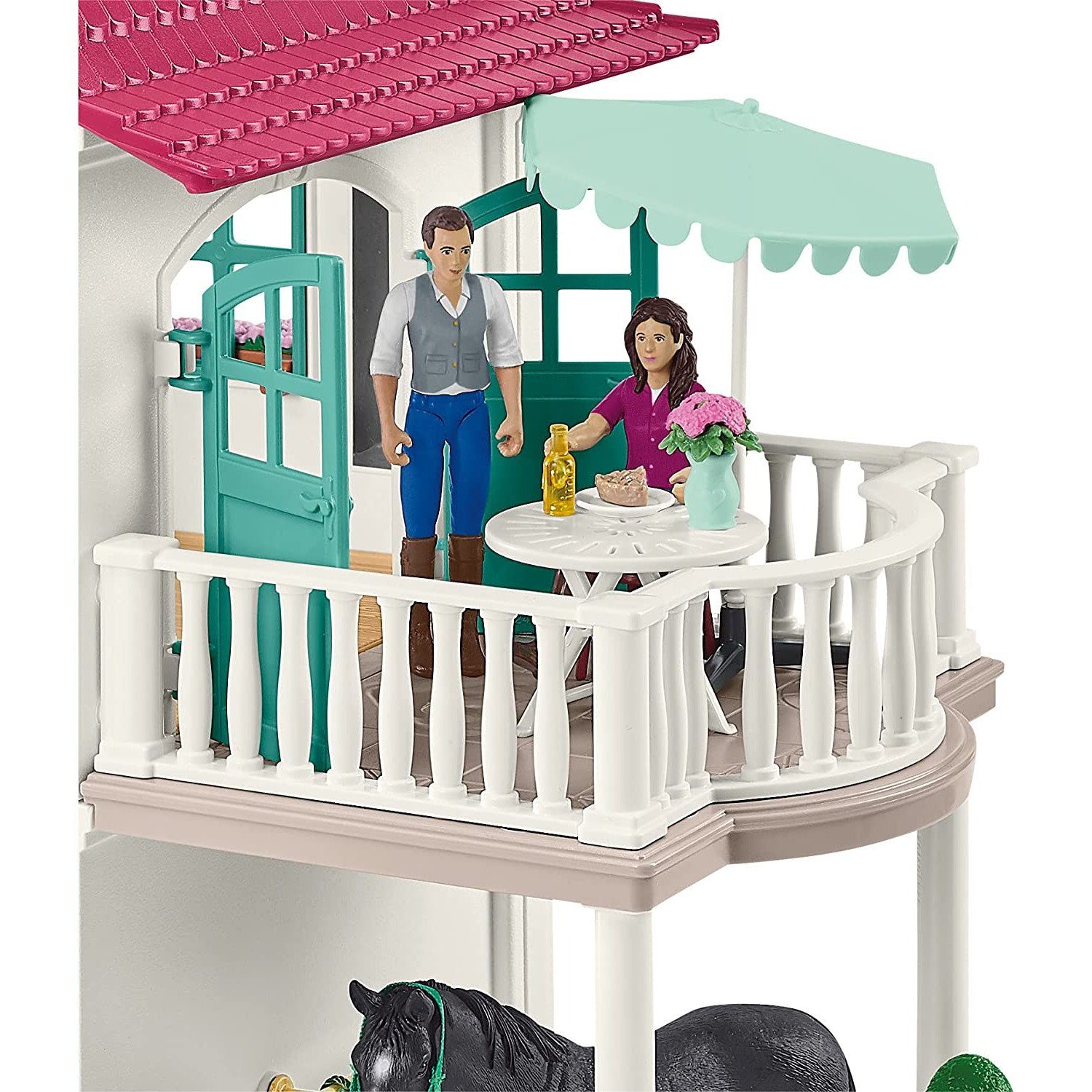 Schleich® Spielwelt SLH42551, Horse Club Landhaus und Pferdestall am See