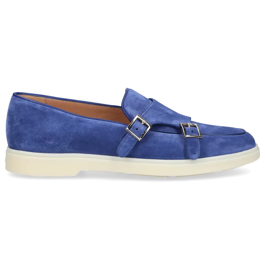 Santoni - Loafer 59194 Veloursleder - blau