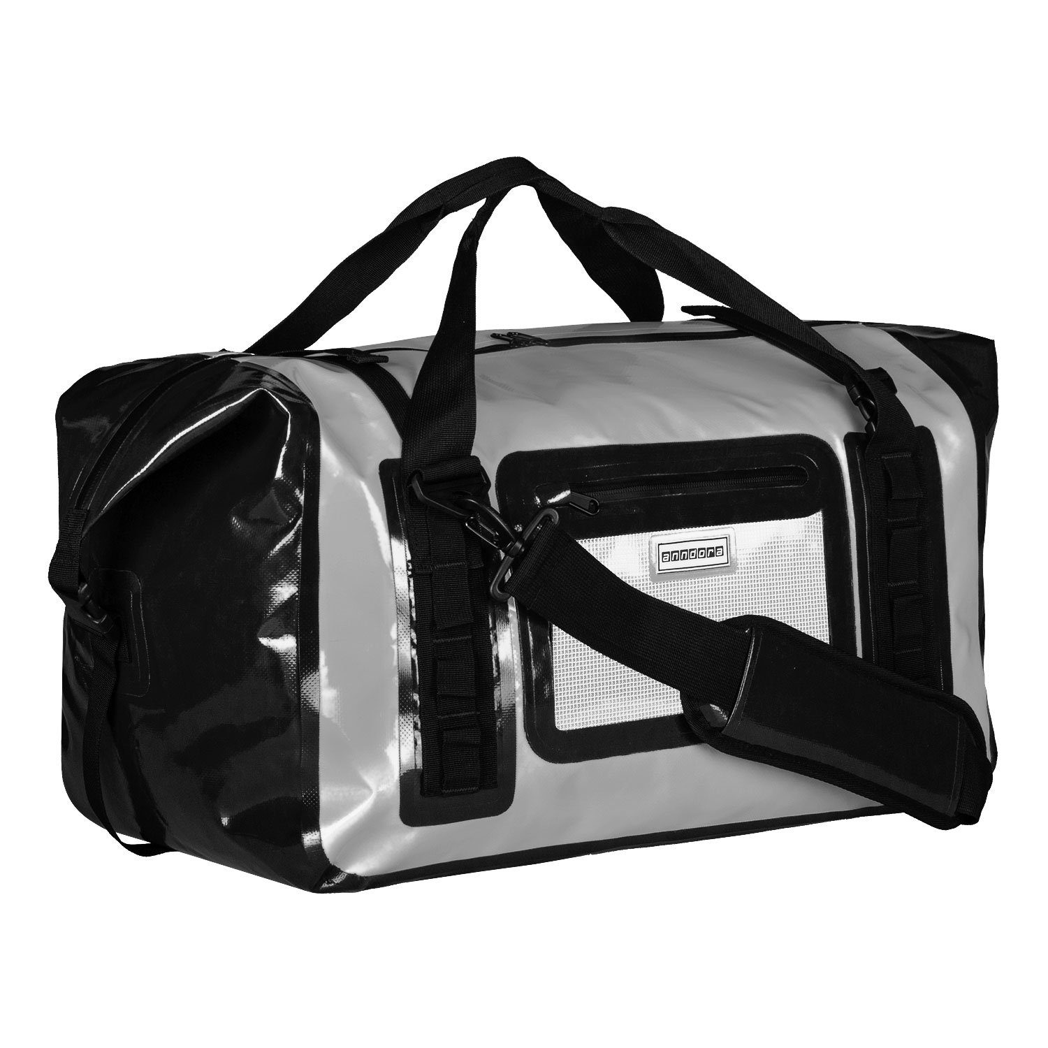 anndora Sporttasche Tarpaulin Packsack Reisetasche wasserdicht (50 Liter, Grau)