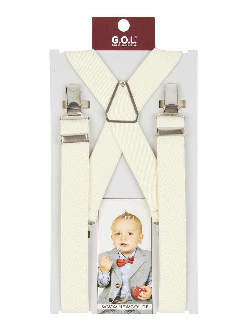 Hosenträger in X-Form in offwhite