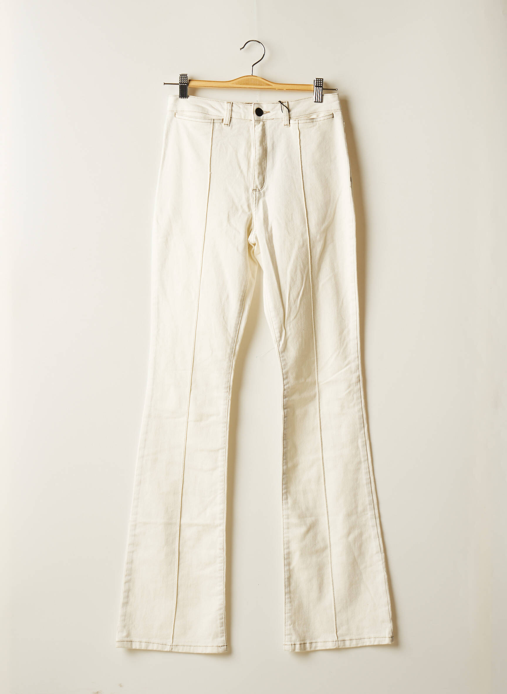 Astrid Black Label Jean Flare Femme couleur blanc