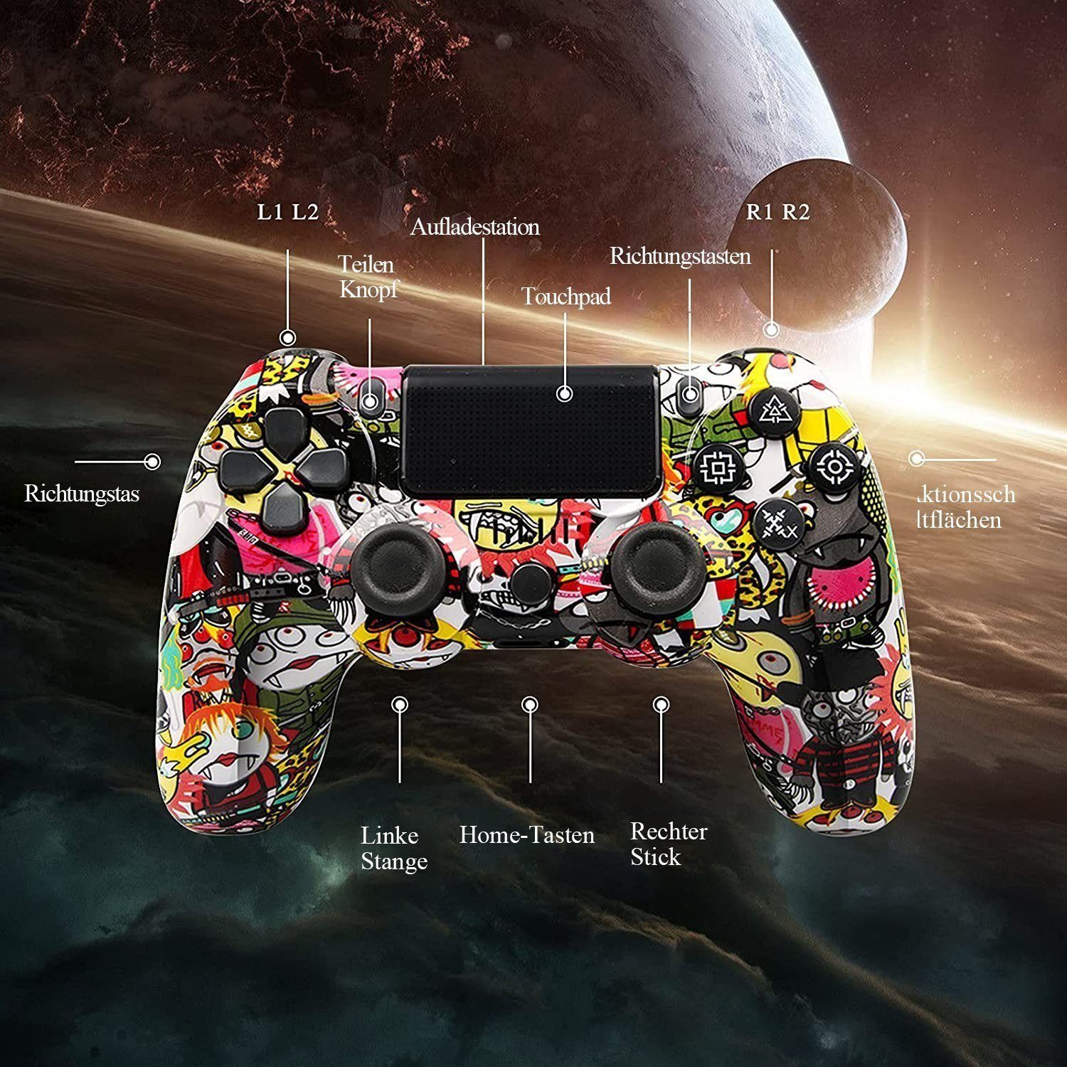 Tadow Gamepad, Game Controller, Wireless, Bluetooth, für PS4 PlayStation 4-Controller