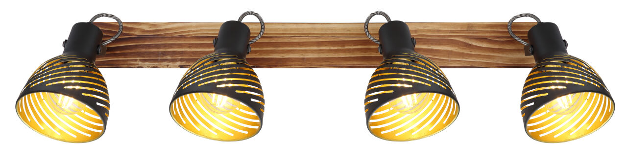 Globo Lighting - LENNA - Strahler Holz dunkelbraun, 4x E27