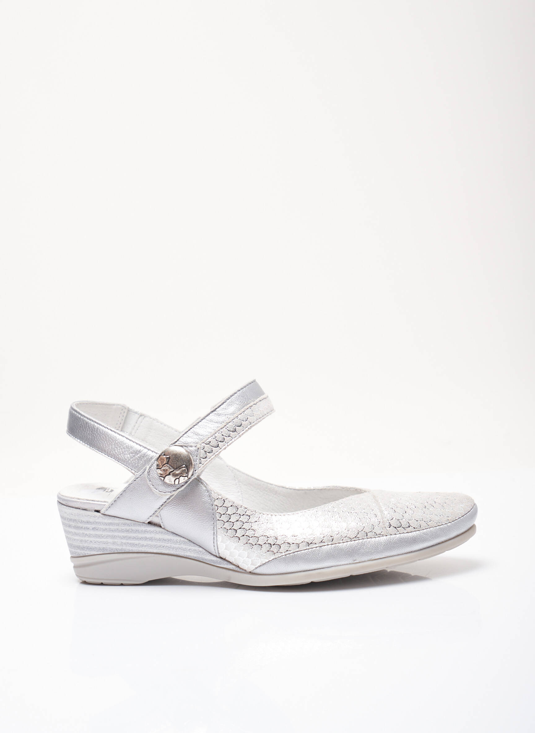 J Metayer Sandales Nu Pieds Femme couleur gris