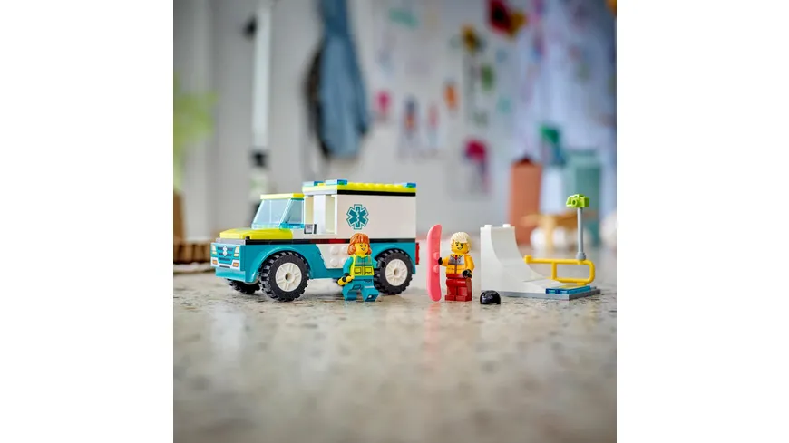 LEGO City 60403 Rettungswagen und Snowboarder