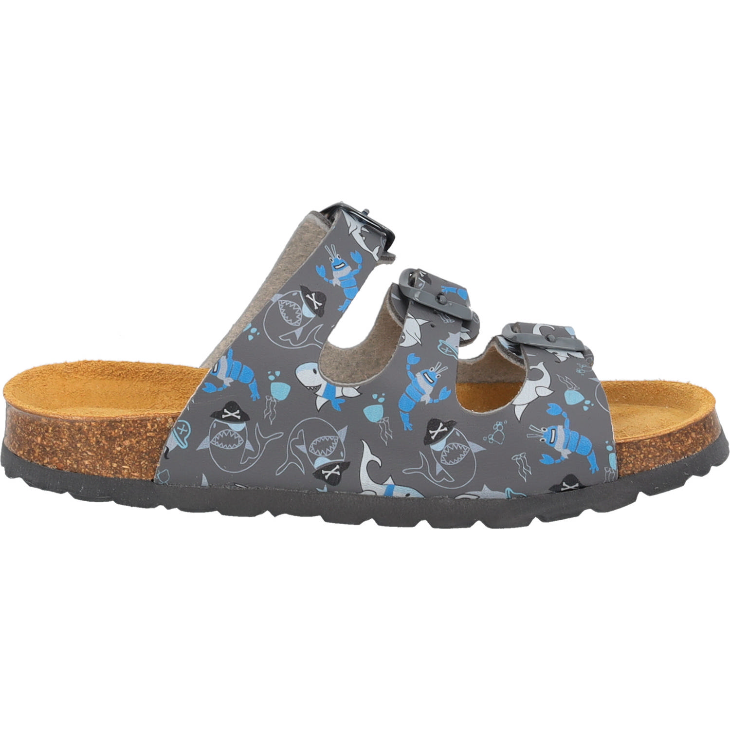 Palado Kids Capri B Print, Pantoletten, Kinder, Grau Nautic