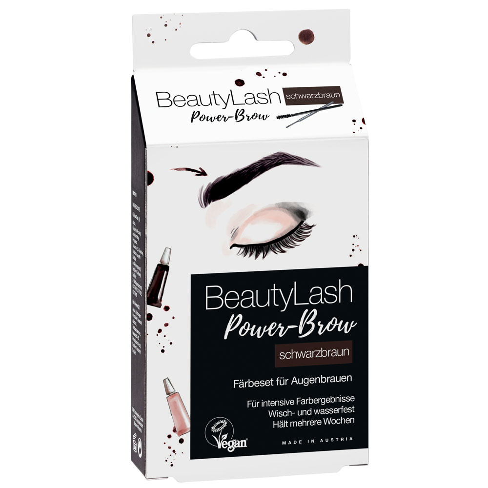 beautylash Kit de teinture Sourcils Power-Brow (Brun-Noir) Kit de teinture