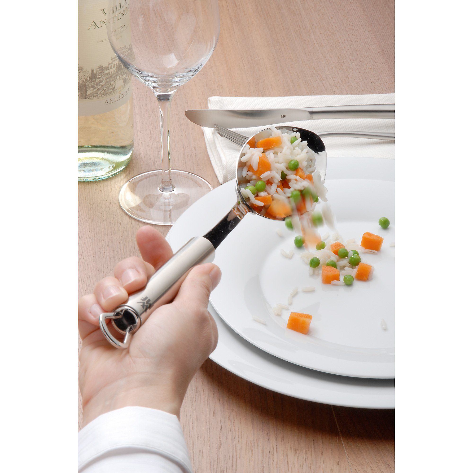 WMF Servierlöffel Profi Plus, Cromargan Edelstahl teilmattiert, spülmaschinengeeignet