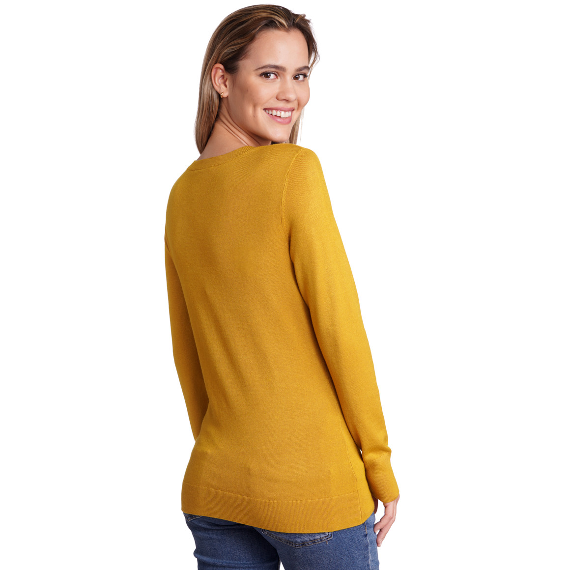 Damen Feinstrickpullover mit Rundhals