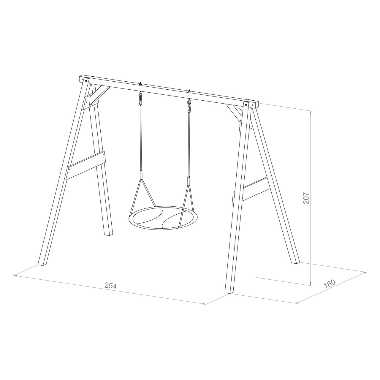 AXI Nestschaukel Summer Weiß/braun