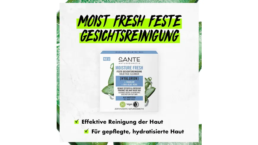 SANTE Moist Fresh Feste Gesichtsreinigung 60 g