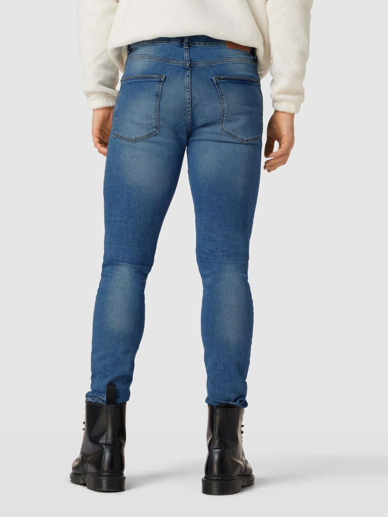 Skinny Fit Jeans im 5-Pocket-Design Modell 'LIGHTBLUE' in hellblau