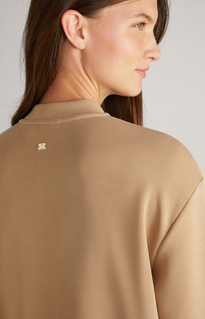 Soft Scuba-Sweat-Kleid in Beige