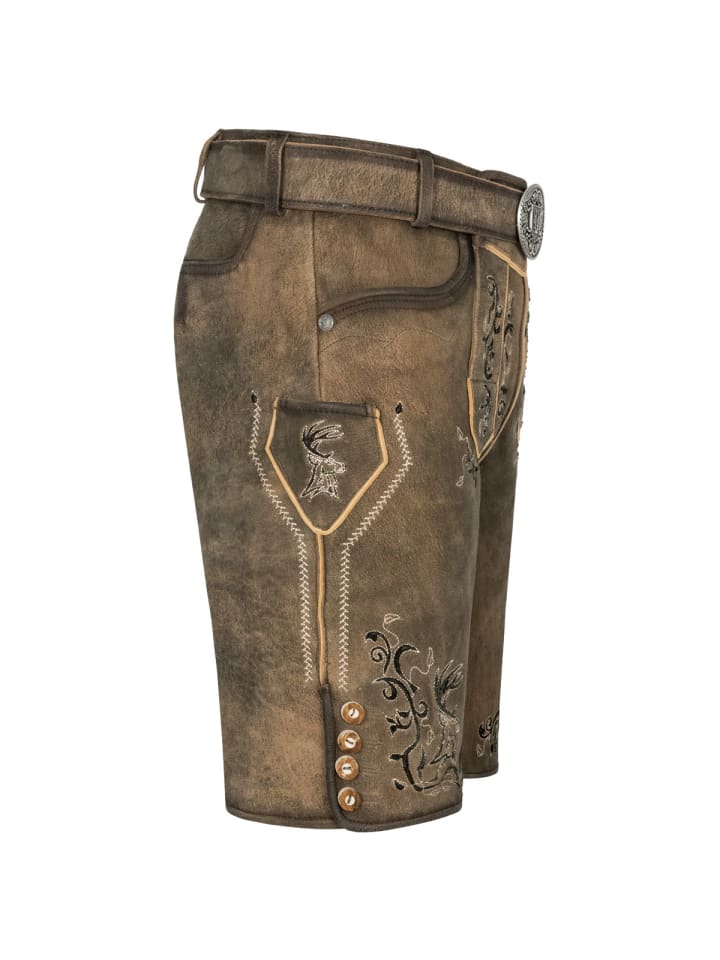 KRÜGER Lederhose Ismael in braun günstig kaufen