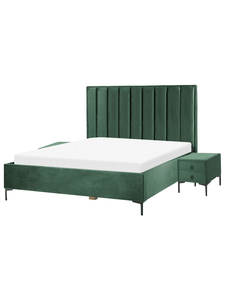 Beliani Schlafzimmer Set SEZANNE in Grün/Schwarz günstig kaufen onesize