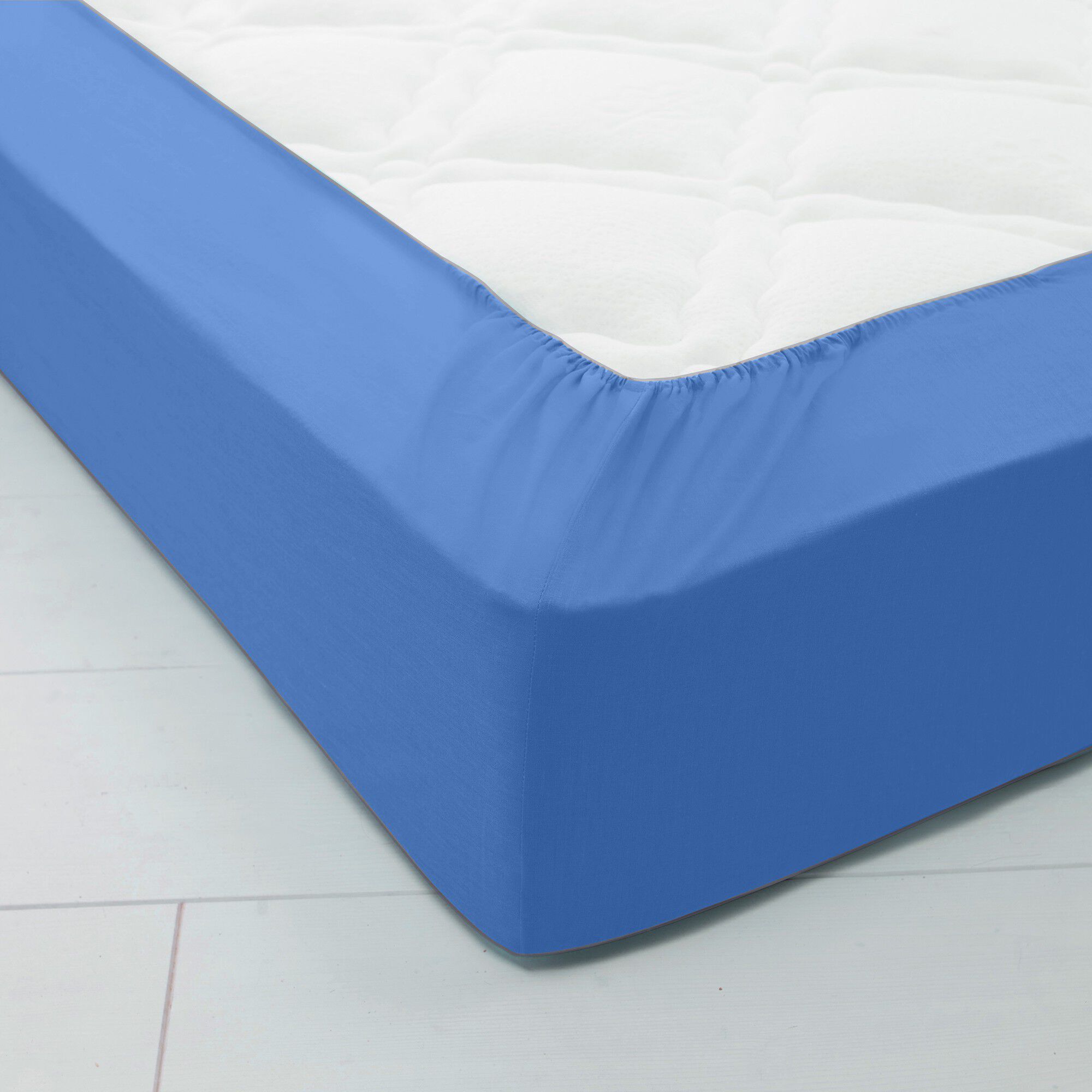 Drap-housse uni coton bonnet 32 cm