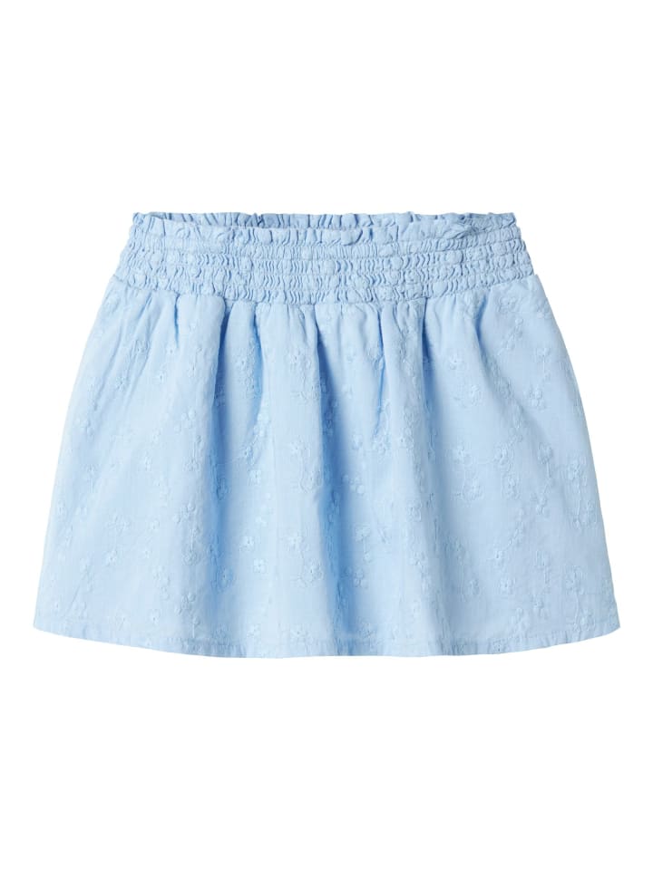 name it Rock mit Stickerei und elastischem Smokbund in Blau günstig kaufen