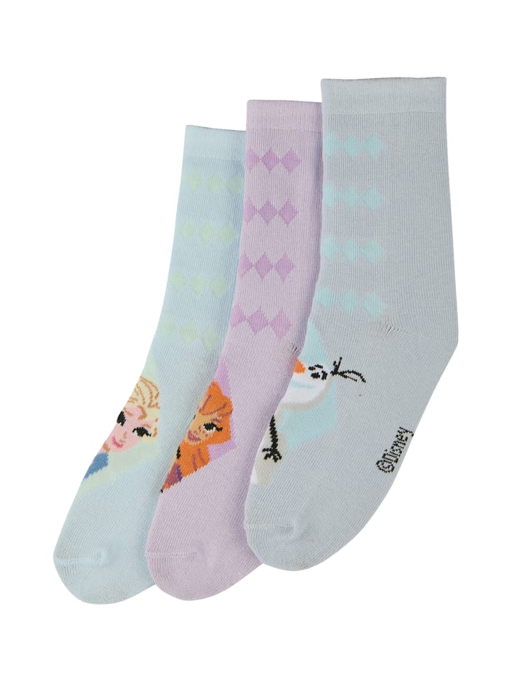 ONOMATO! 6er-Set: Socken Frozen - Die Eiskönigin Anna und Elsa in Mehrfarbig günstig kaufen 27-30