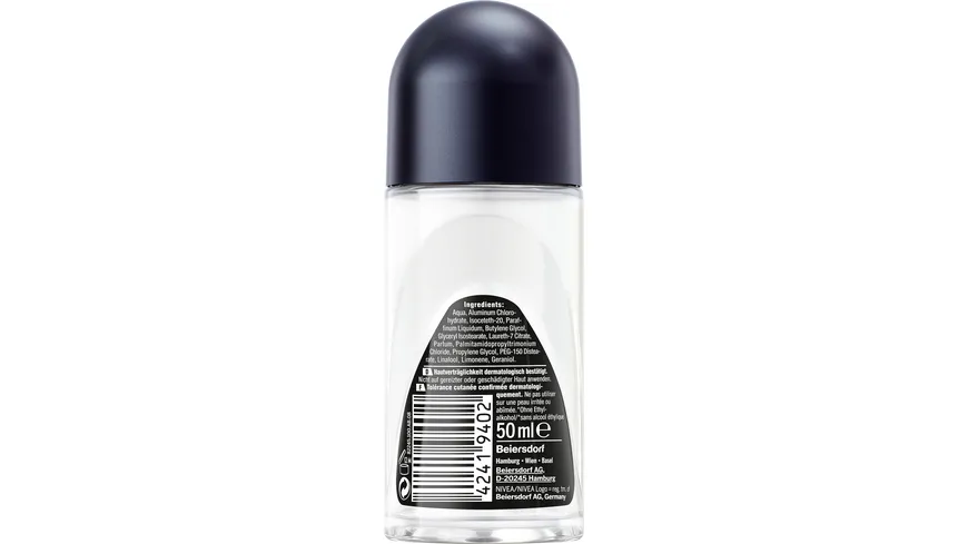 NIVEA MEN Deo Roll-On Black+White Invisible Original Anti-Transpirant 50 ml