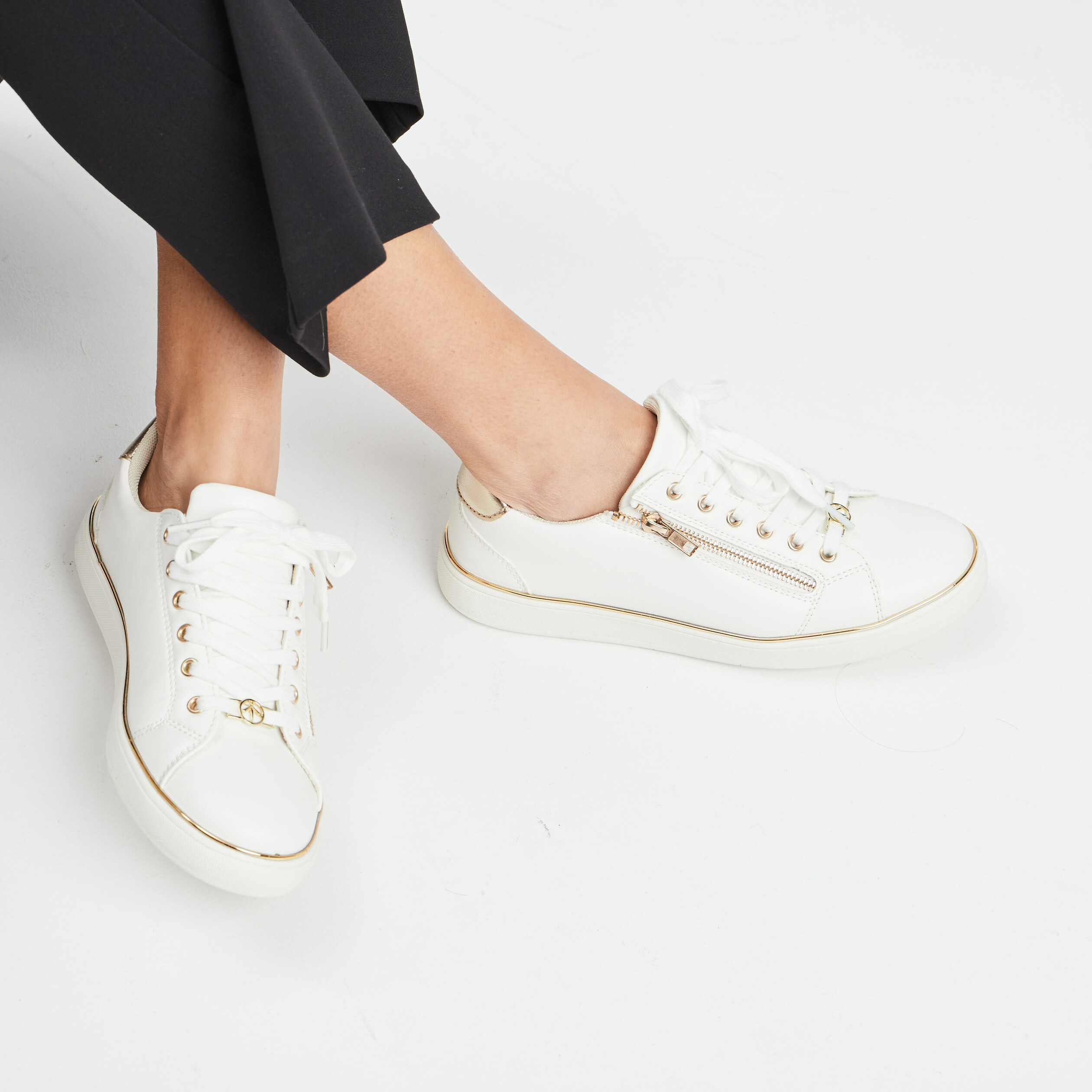 Baskets tennis Mosquitos blanc femme | La Halle