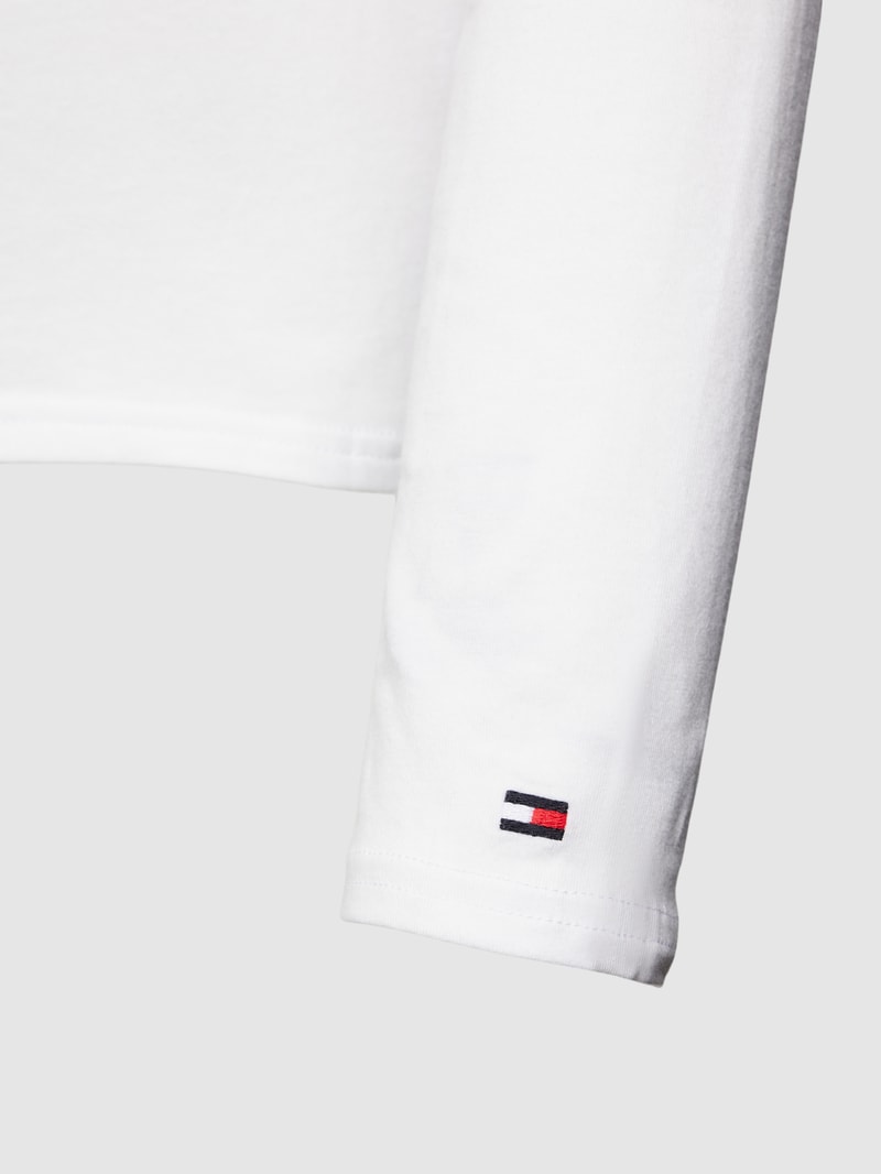 Longsleeve mit Label-Stitching im 3er-Pack in mittelgrau meliert