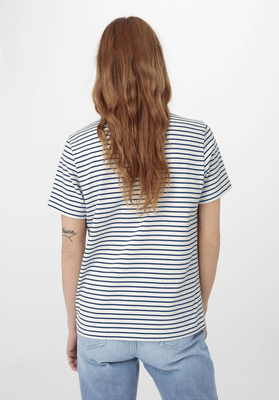 Kurzarm-Ringelshirt aus reiner Bio-Baumwolle