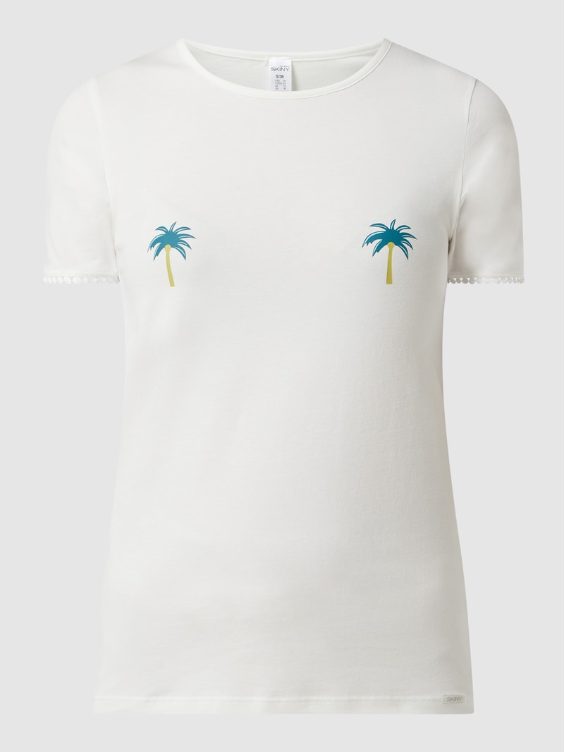 T-Shirt mit Stretch-Anteil in offwhite