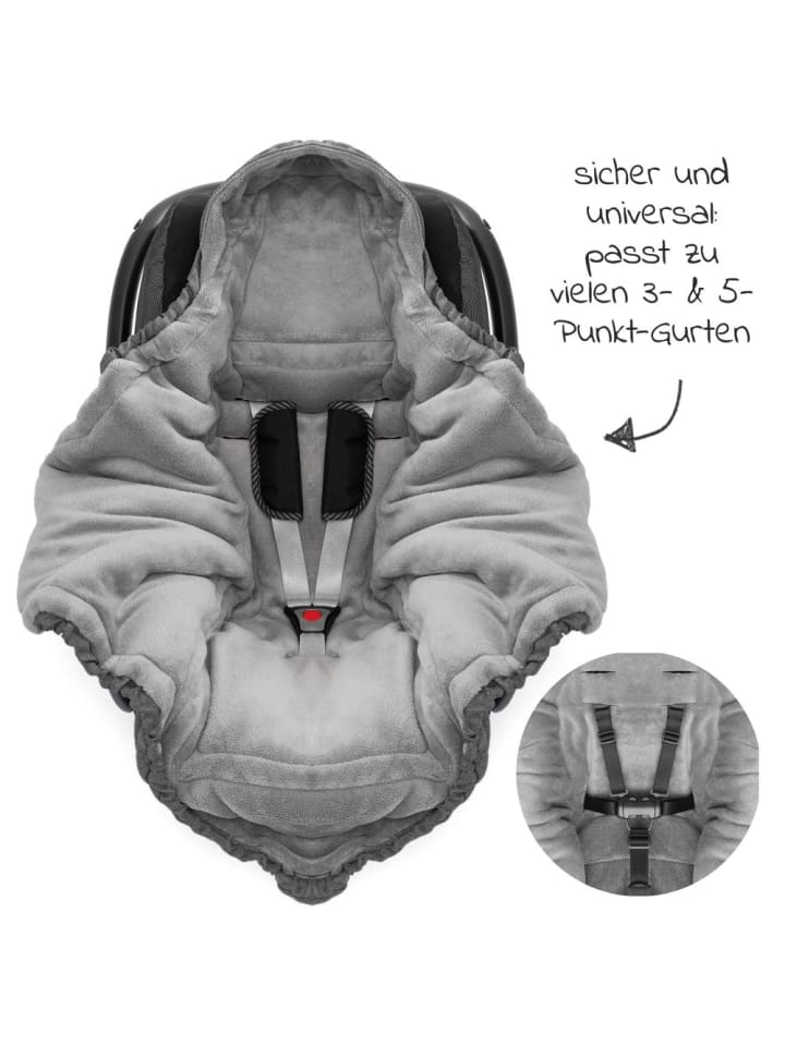 Zamboo Einschlagdecke Deluxe für Babyschale in grau günstig kaufen onesize