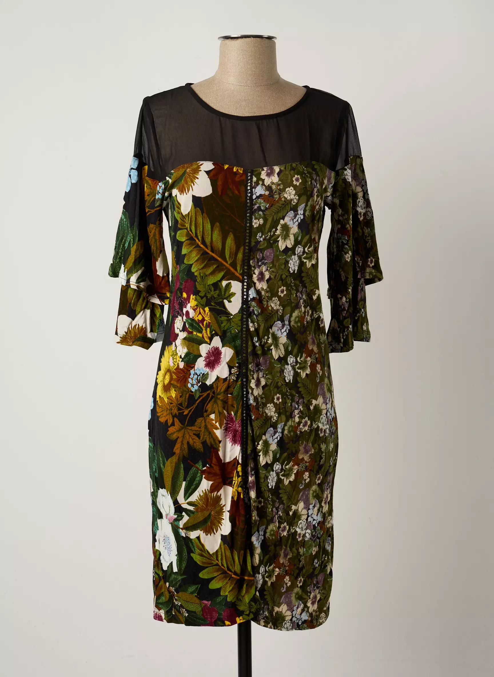 Desigual Robes Mi Longues Femme couleur vert