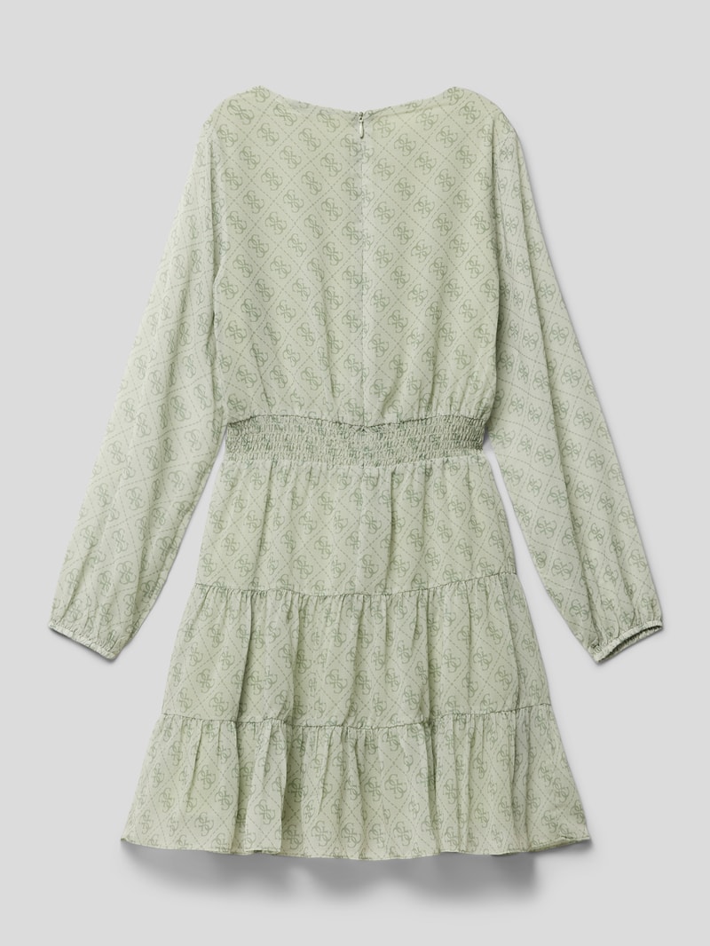 Kleid mit Label-Detail in schilf