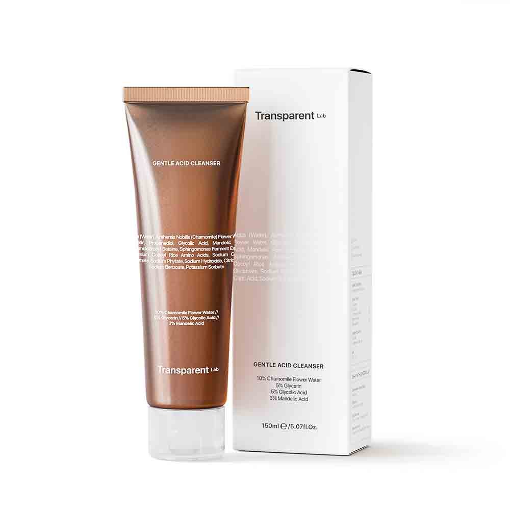 Transparent Lab Gesichtsreinigung Gentle Acid Clenaser - Gesichtsreiniger Peelingeffekt
