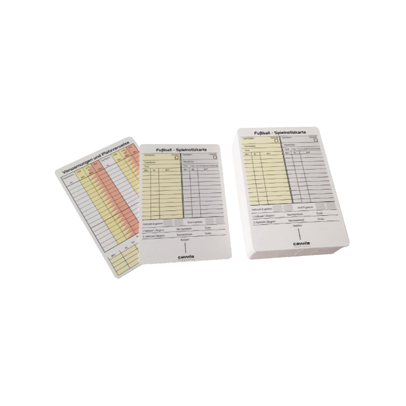 Cawila Spielnotizkarten Fußball 50er Set Weiss