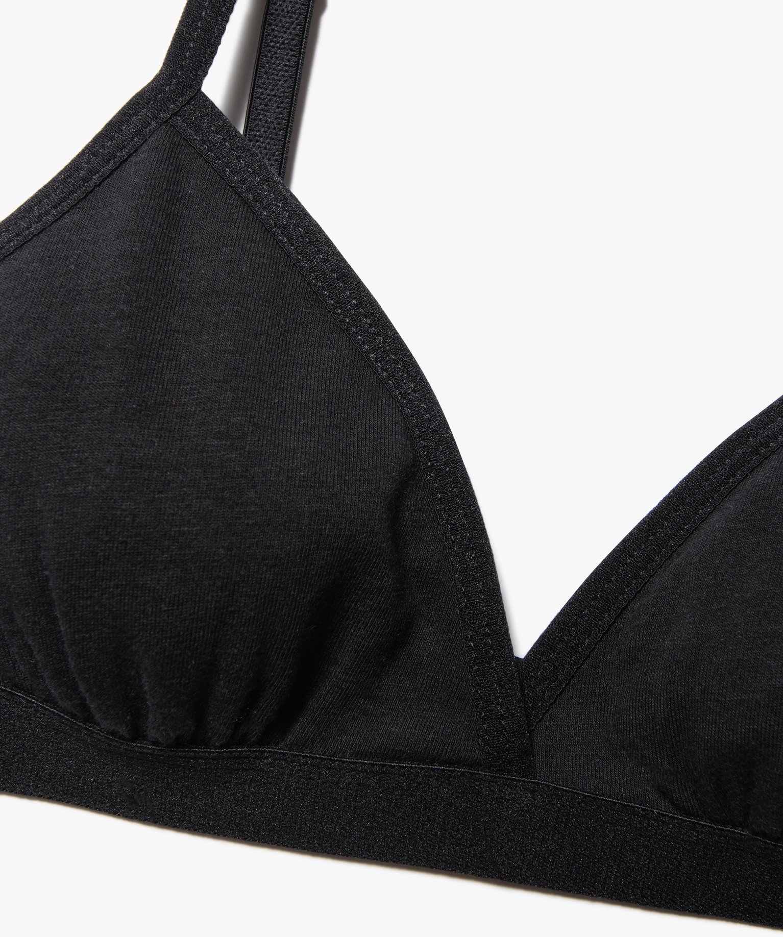 Soutien-gorge fille triangle à bretelles multipositions noir | GEMO