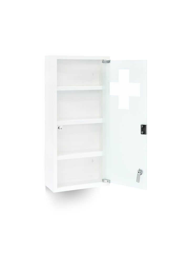 relaxdays Medizinschrank in Weiß - (B)27 x (H)57 x (T)12 cm günstig kaufen onesize