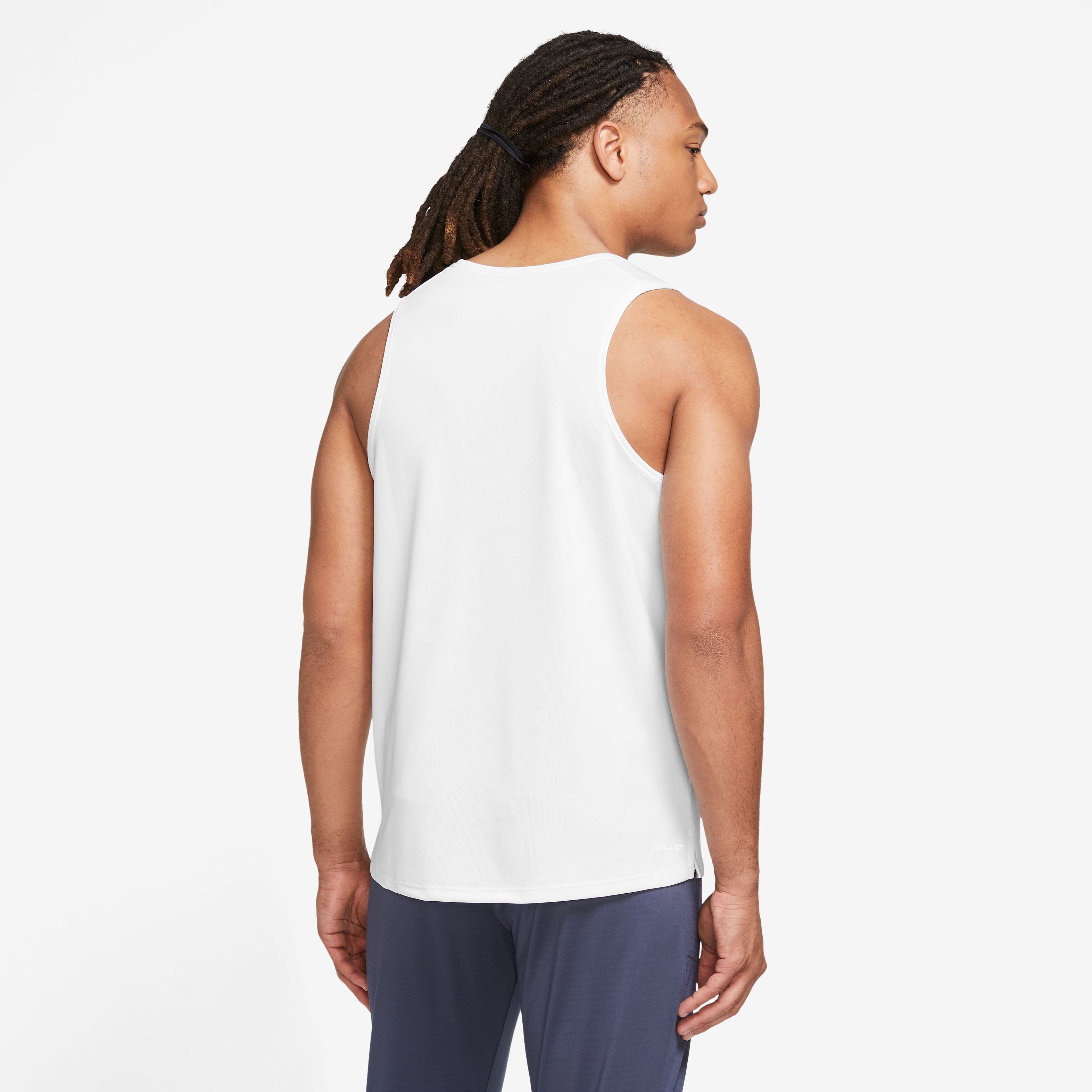 Dri-Fit Miler Tank-Top Herren - Weiß, Grau