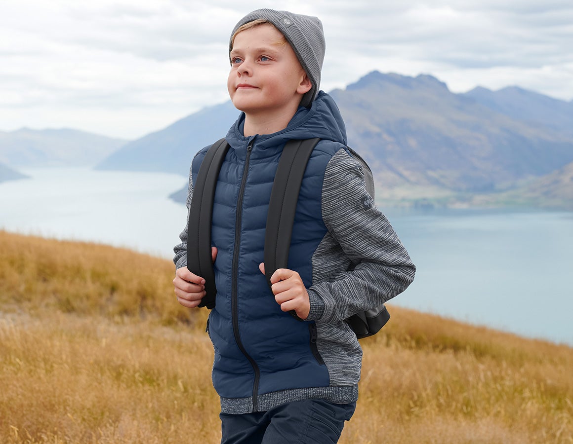 Hybrid Kapuzenstrickjacke e.s.motion ten,Kinder