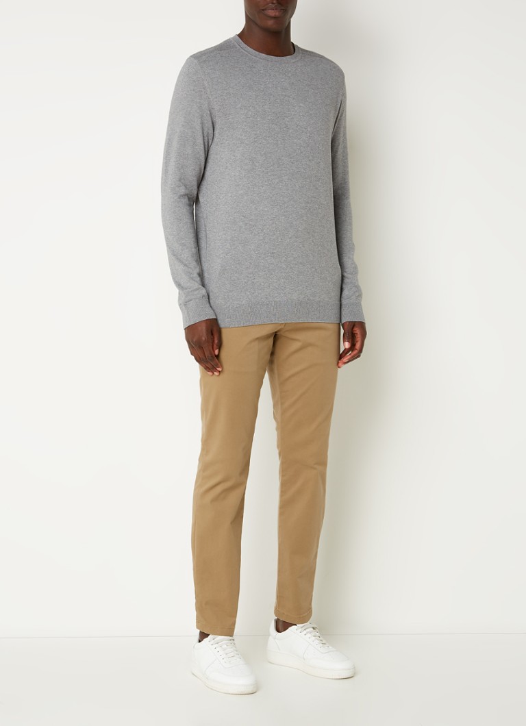 Selected Homme Berg fine-knit pullover with melange design