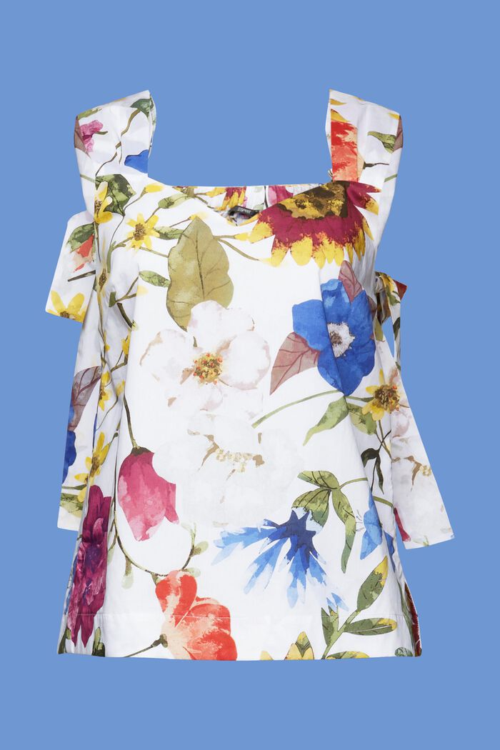 Gemusterte Bluse mit Schleifen