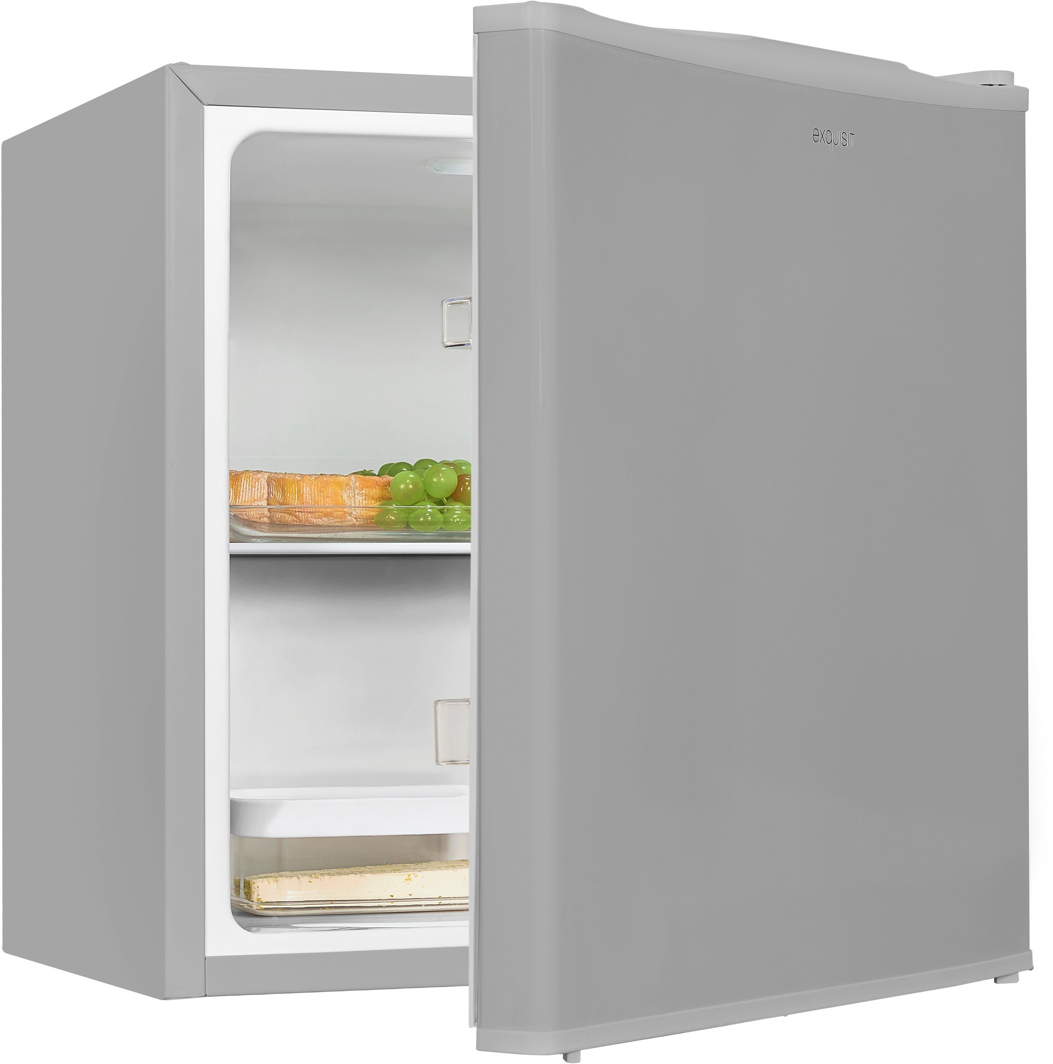 exquisit Kühlschrank KB05-V-151F grau, 51 cm hoch, 45 cm breit