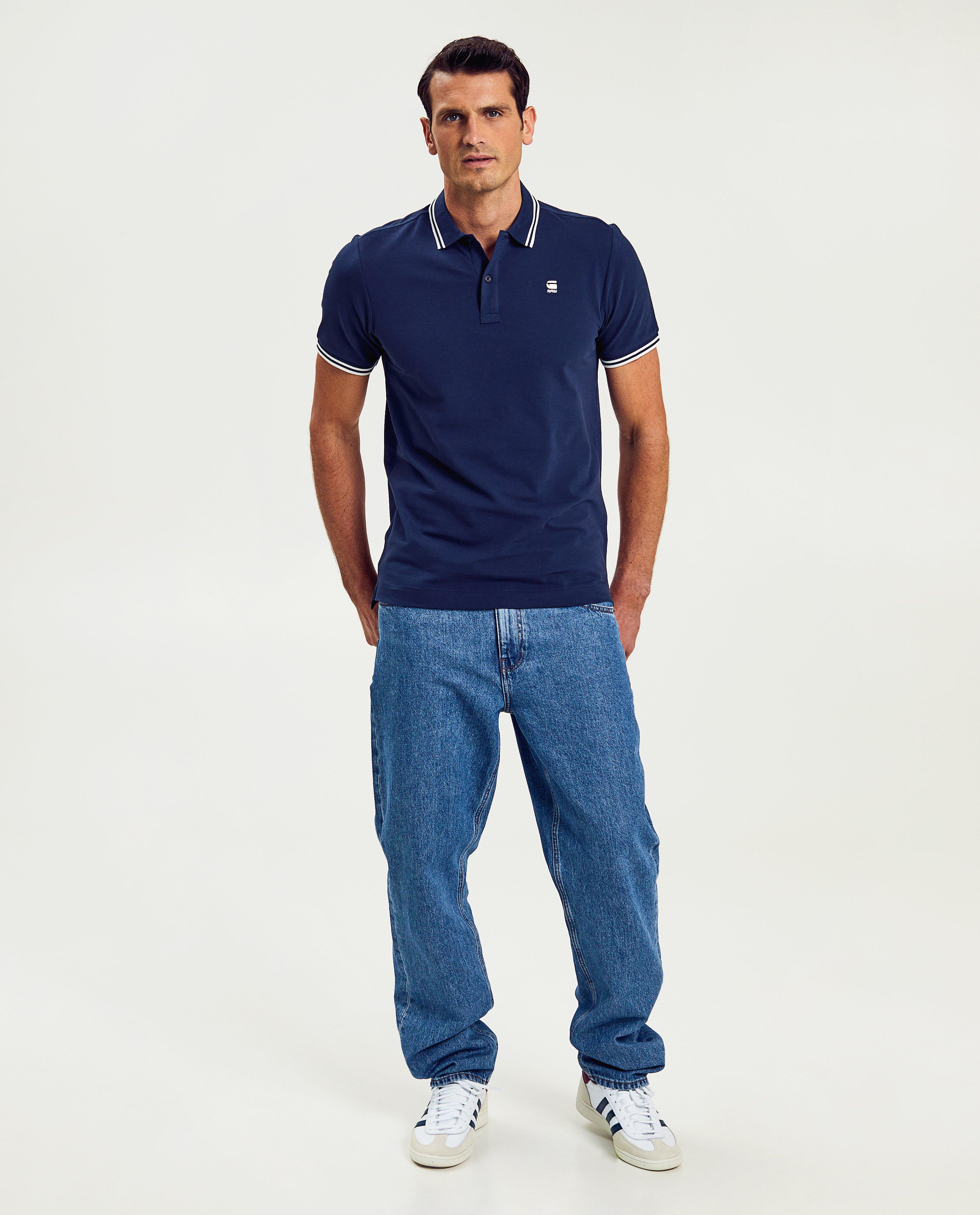 Tricou polo albastru închis G-star, albastru închis