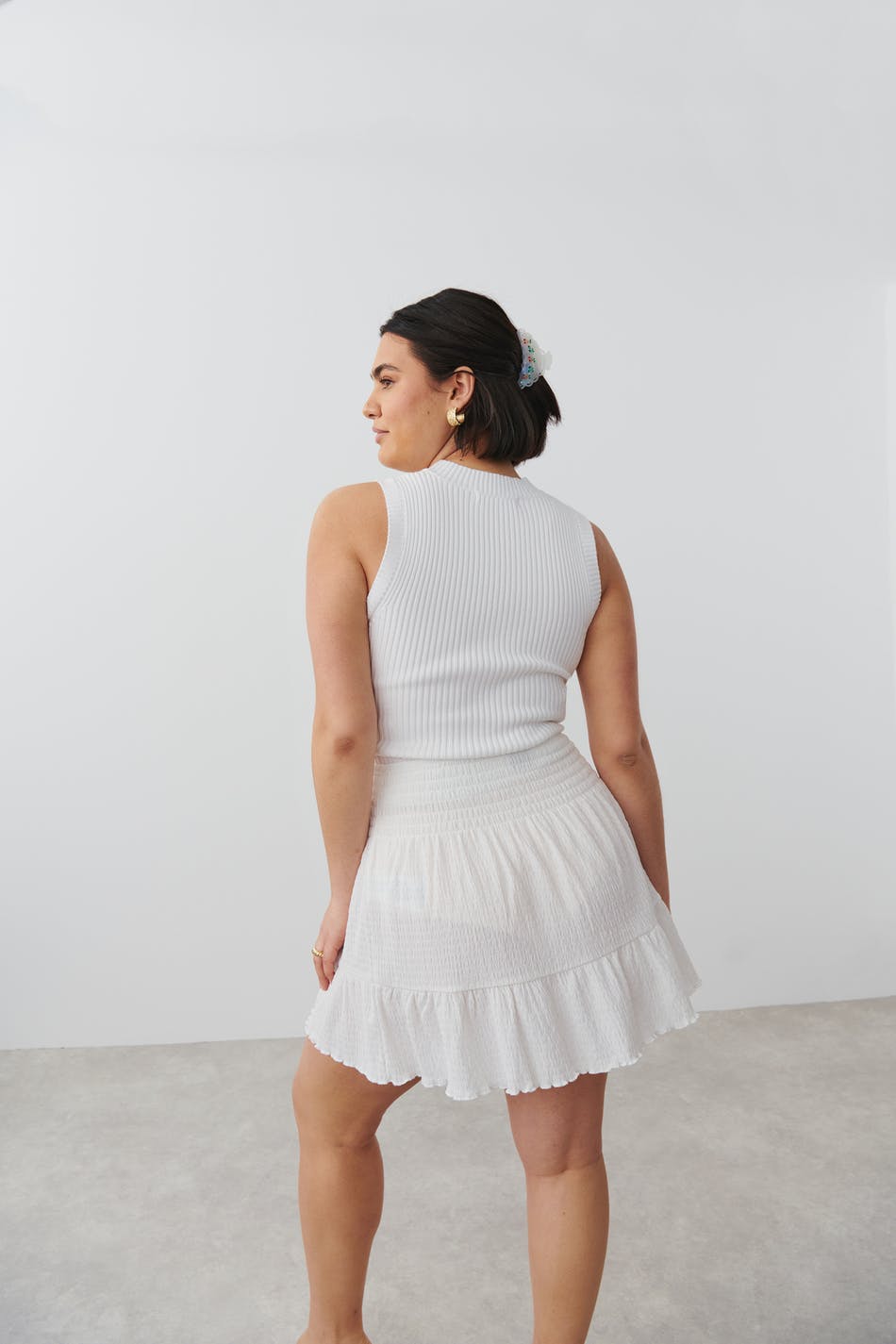 Short smock skirt