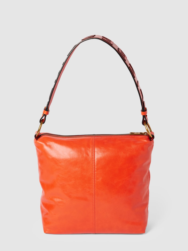 Handtasche mit Label-Detail Modell 'AISSA' in hellrot