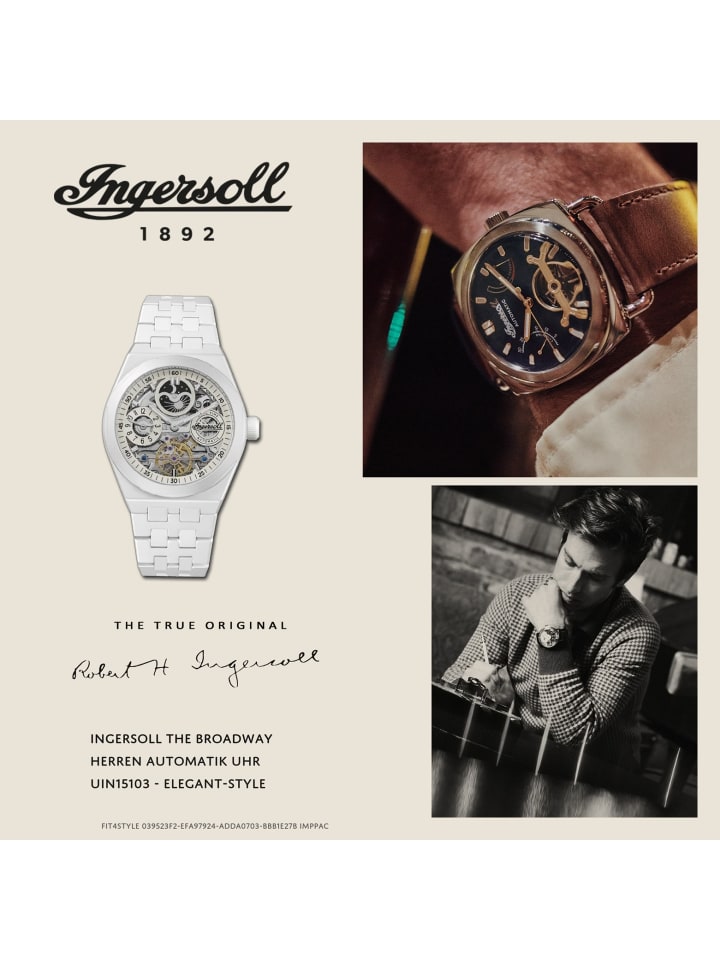 Ingersoll Armbanduhr Ingersoll The Broadway weiß groß (ca. 43mm) günstig kaufen onesize