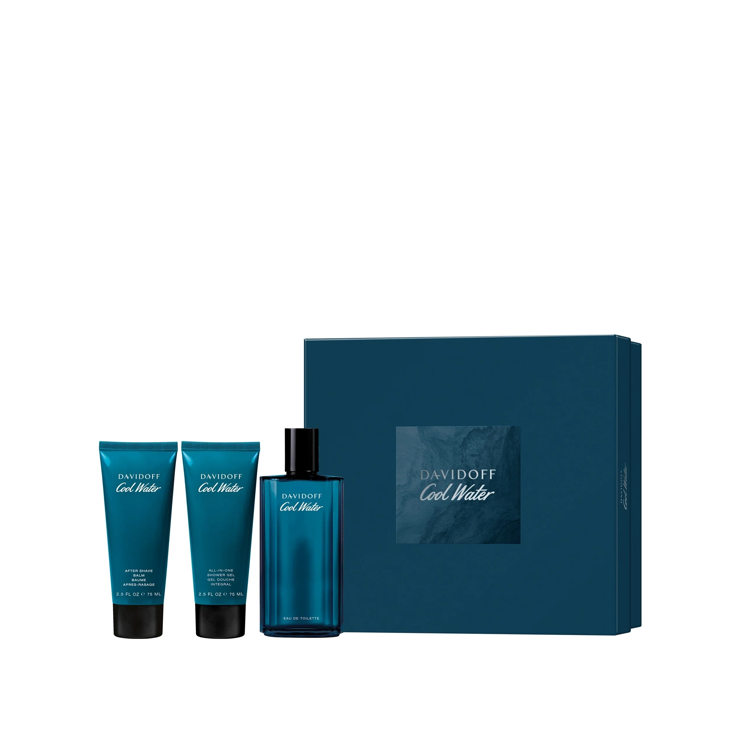 Cool Water Davidoff Cool Water Man Eau de Toilette Conjunto para presente - Conjunto de perfume masculino, Eau de Toilette